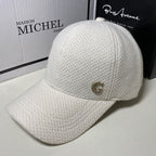 Berretto da baseball elegante in misto lana da donna