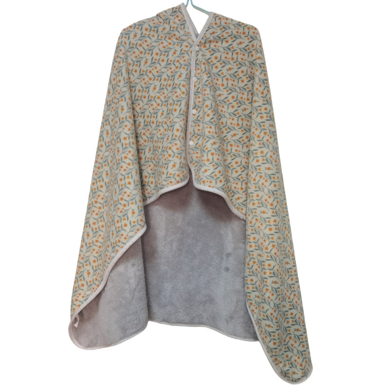 Coperta poncho in pile da donna elegante e confortevole