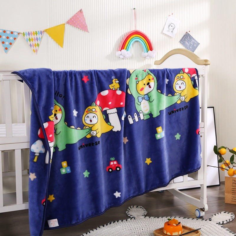 Coperta in pile con personaggio dei cartoni animati per bambini