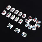 Set per nail art a pressione a tema festivo invernale