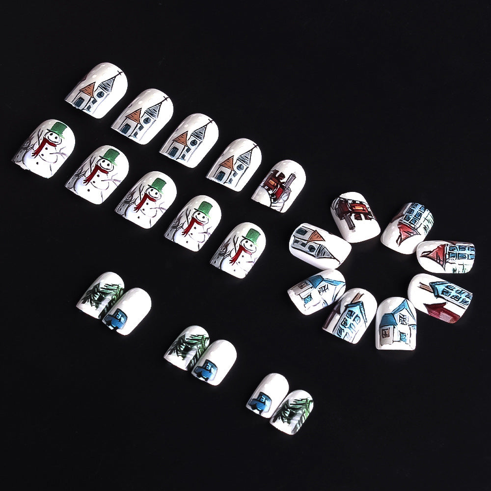 Set per nail art a pressione a tema festivo invernale