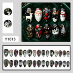 Set per unghie artificiali festive con motivi natalizi
