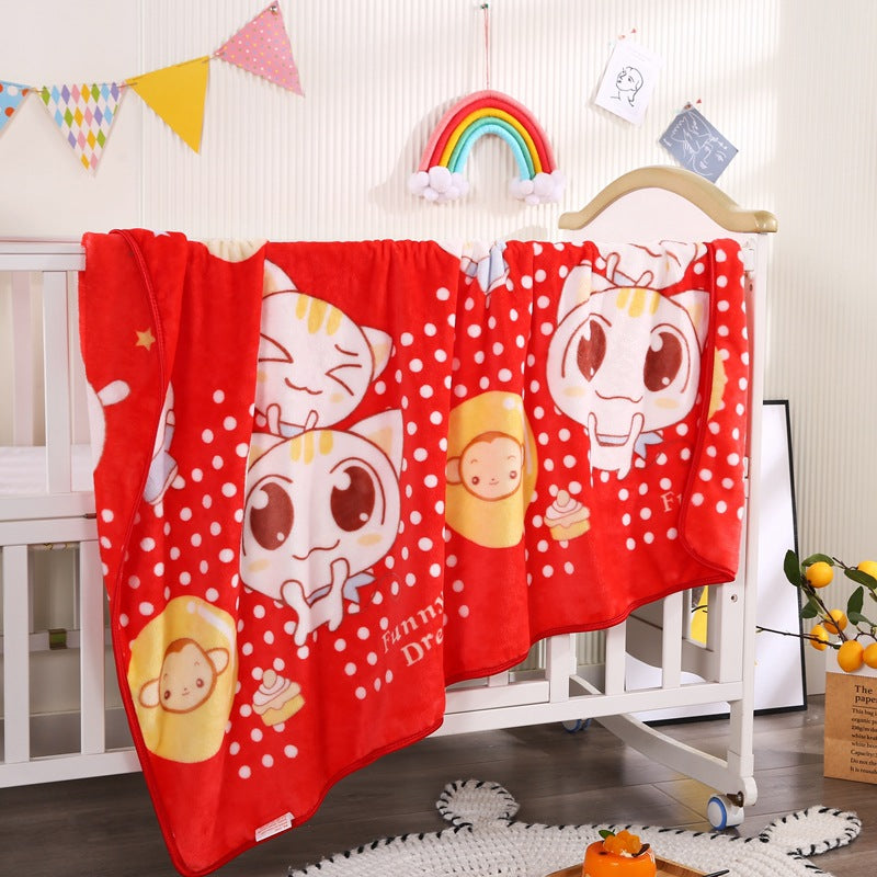 Coperta in pile con personaggio dei cartoni animati per bambini