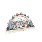 Decorazione del villaggio di Natale a LED in legno