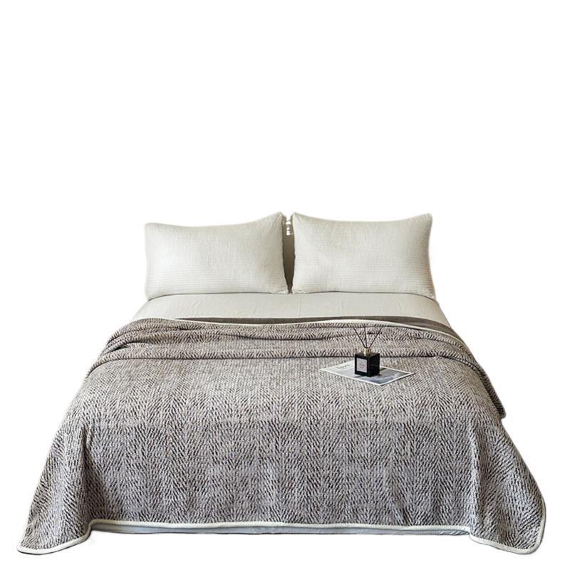 Coperta in pile lavorata a maglia