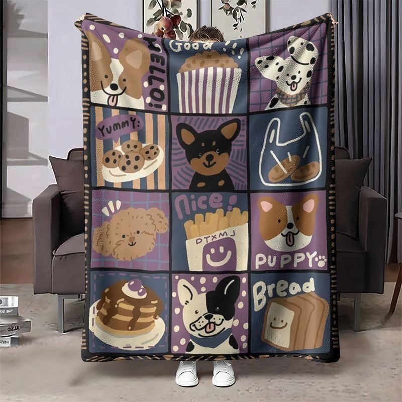Accogliente coperta in pile a tema cartone animato
