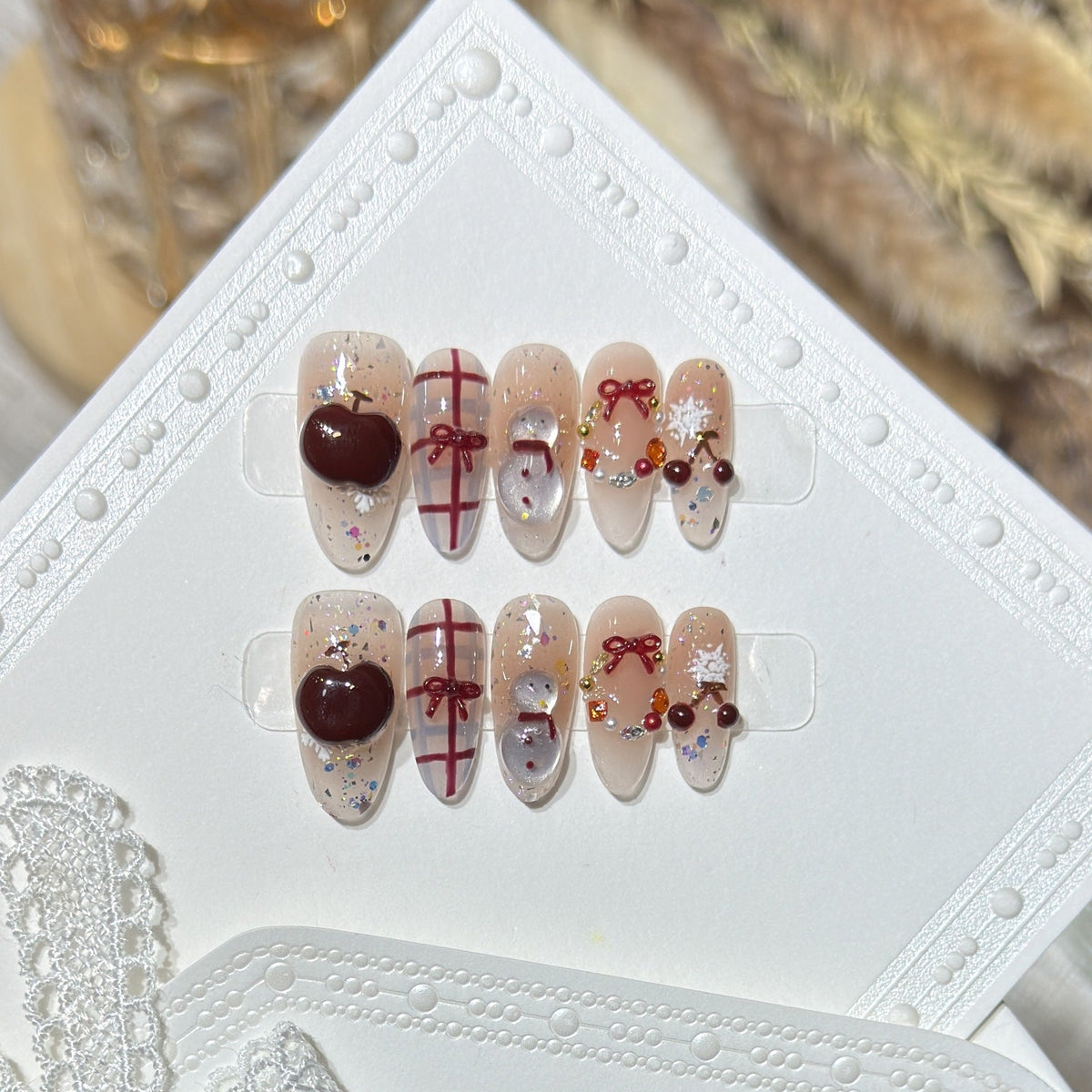 Set per nail art a pressione a tema invernale