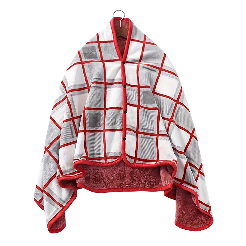 Coperta poncho in pile da donna elegante e confortevole