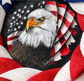Ghirlanda unisex per porta in rete starburst nan patriottica con medaglione aquila