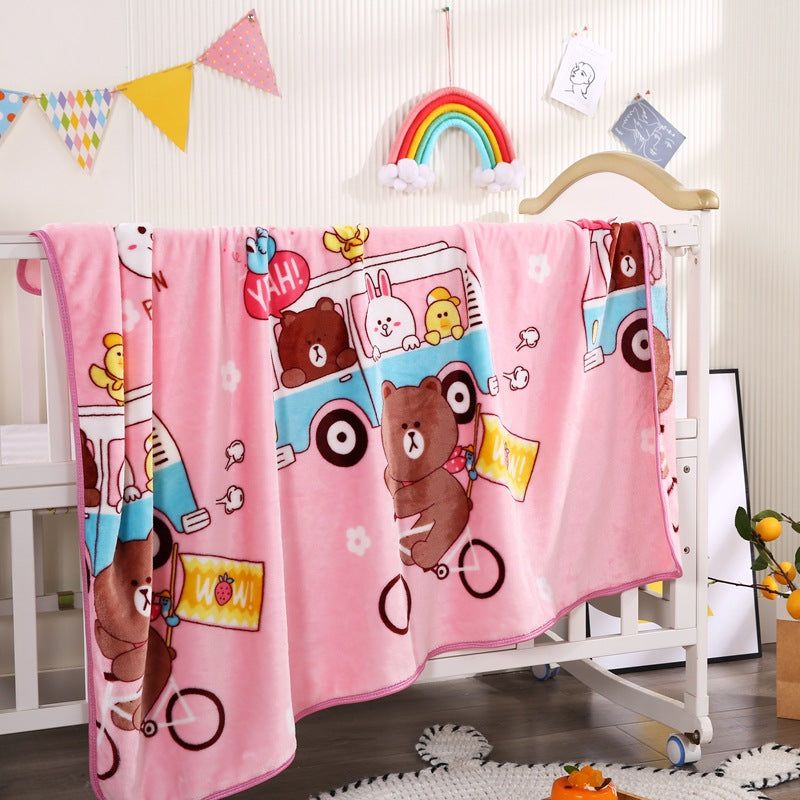 Coperta in pile con personaggio dei cartoni animati per bambini