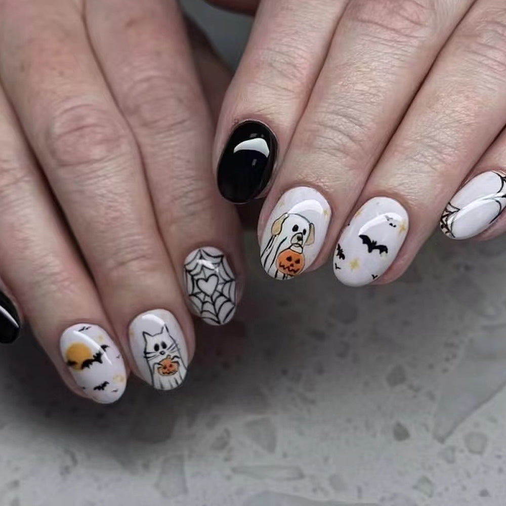 Collezione artistica di unghie a pressione a tema Halloween