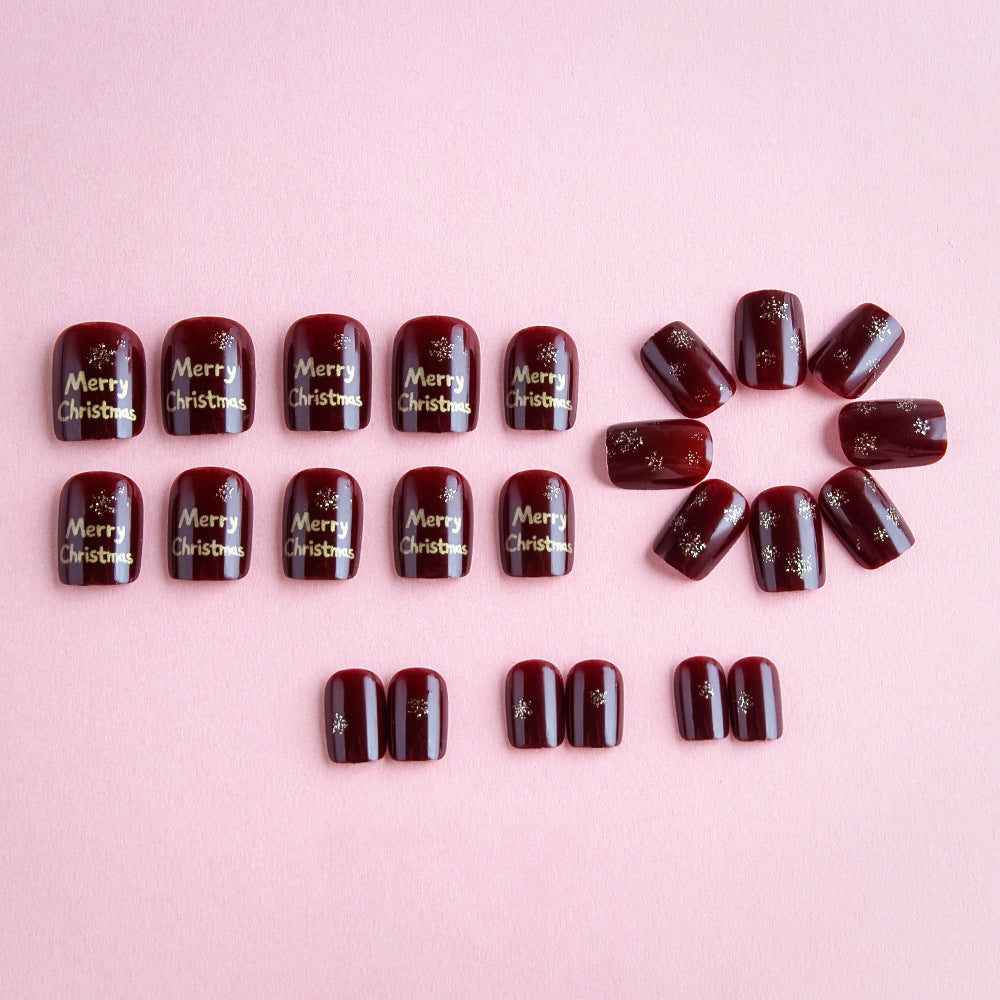 Nail art press-on a tema festivo natalizio