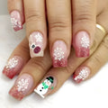 Nail art press-on artistica a tema invernale