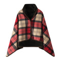 Coperta poncho in pile da donna elegante e confortevole