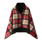 Coperta poncho in pile da donna elegante e confortevole