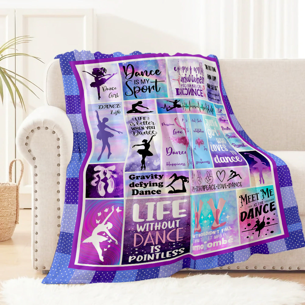 Coperta in pile a tema danza