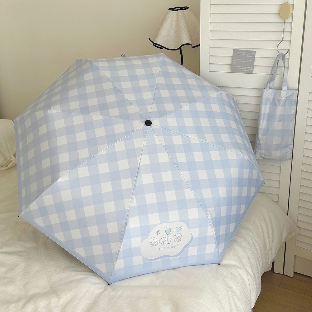 Ombrello pieghevole automatico da donna con design giocoso di cani