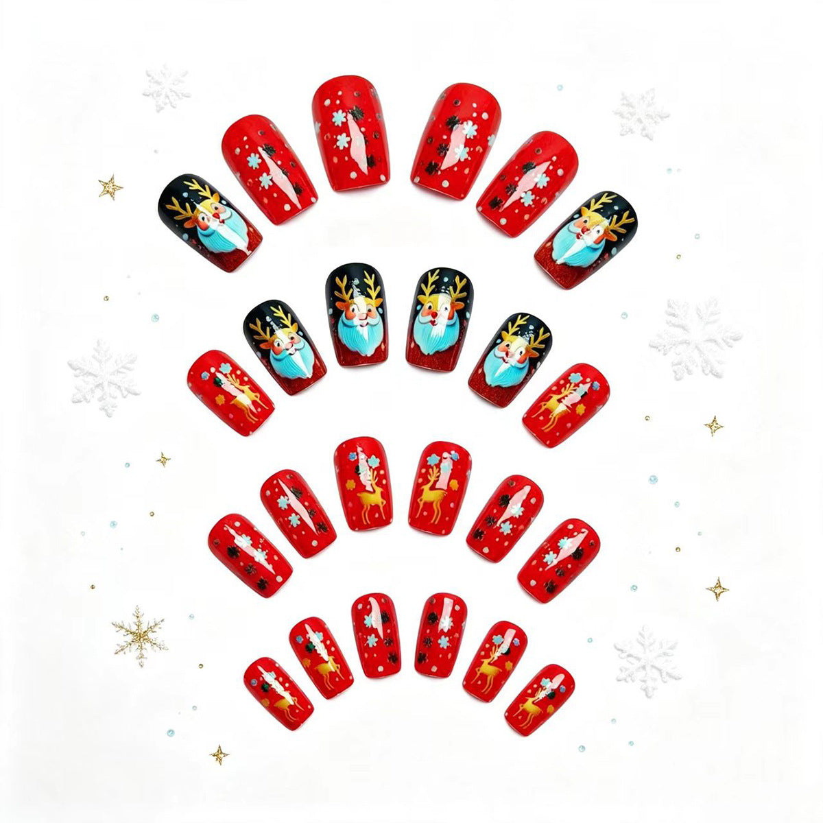 Set per nail art a tema natalizio