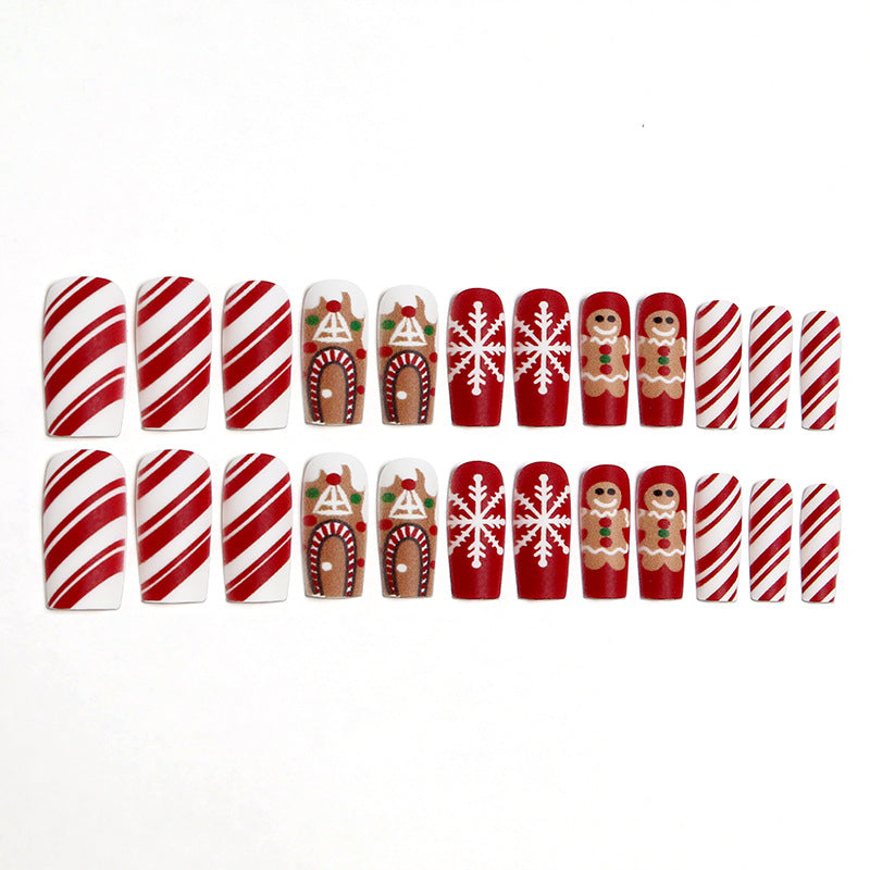Set creativo per nail art con design natalizio festivo