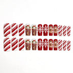 Set creativo per nail art con design natalizio festivo