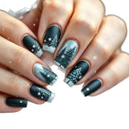 Nail art a tema foresta invernale