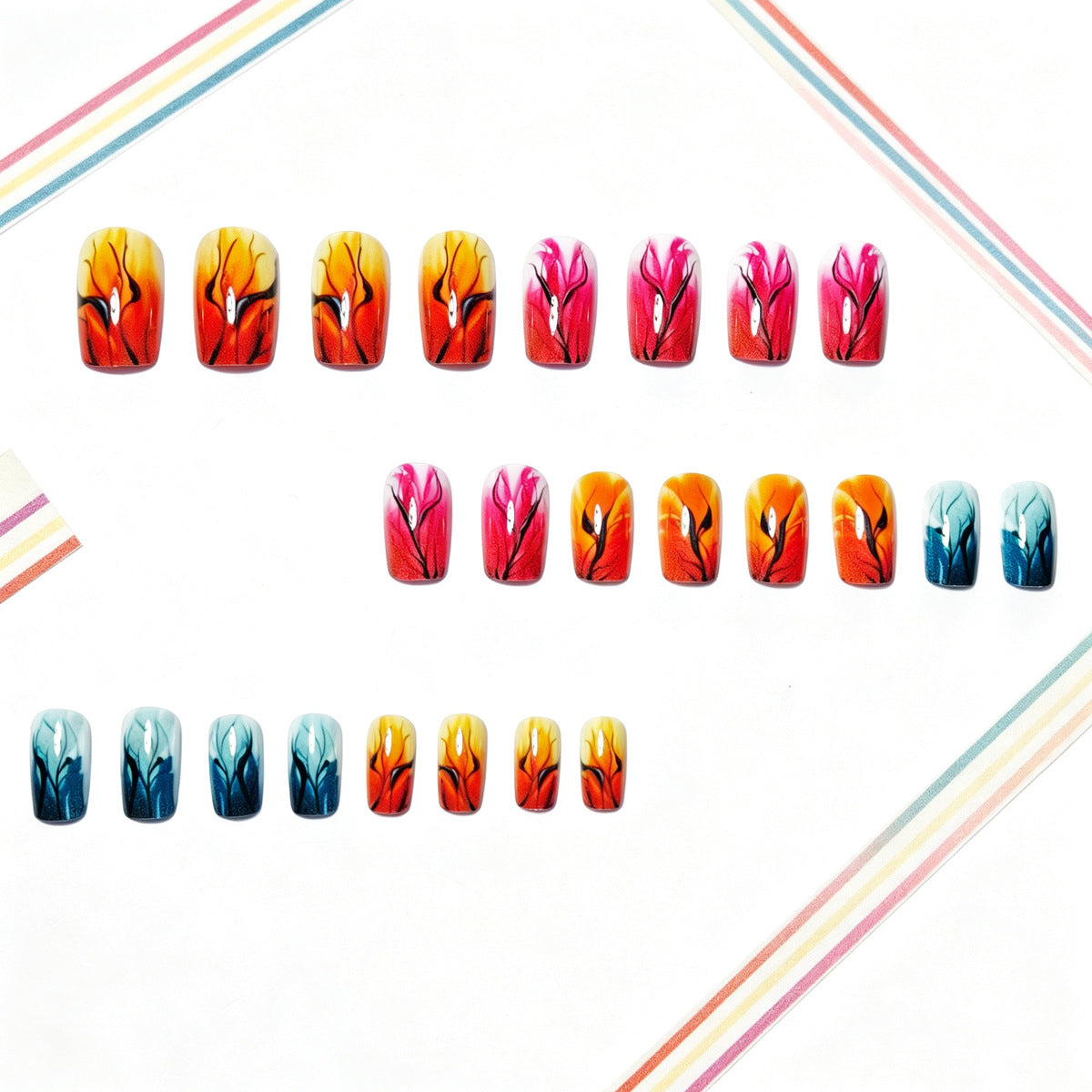 Design per nail art ispirato alle foglie autunnali
