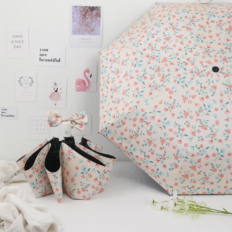 Ombrello automatico da donna con motivo floreale colorato