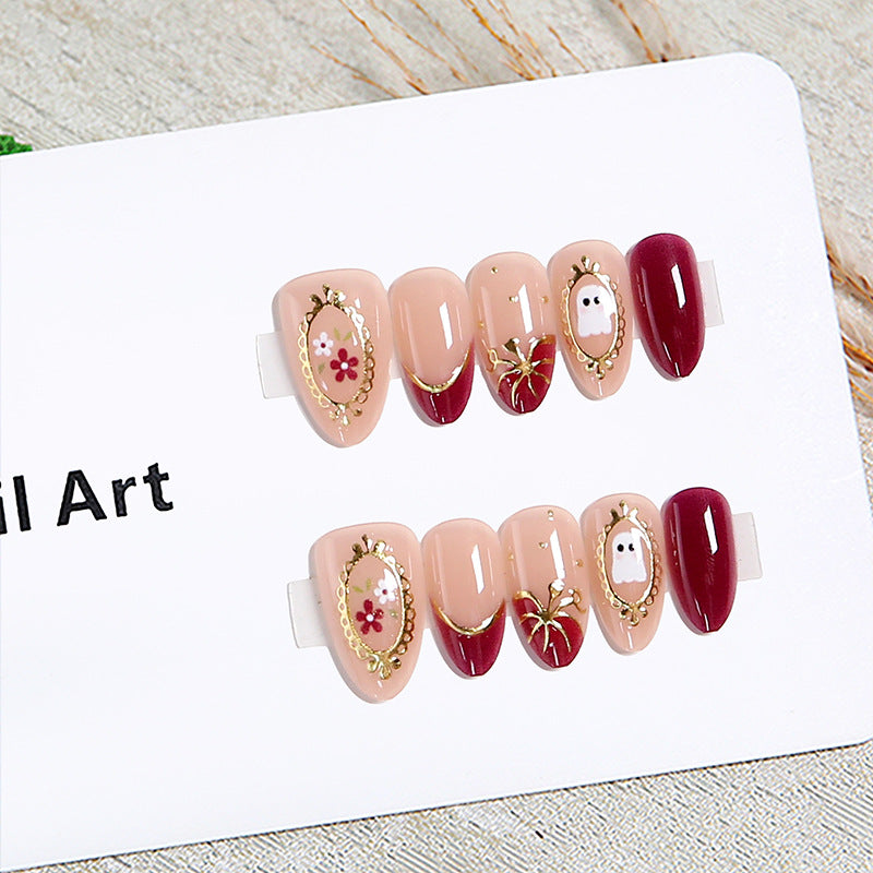 Punte per unghie artistiche con design autunnale