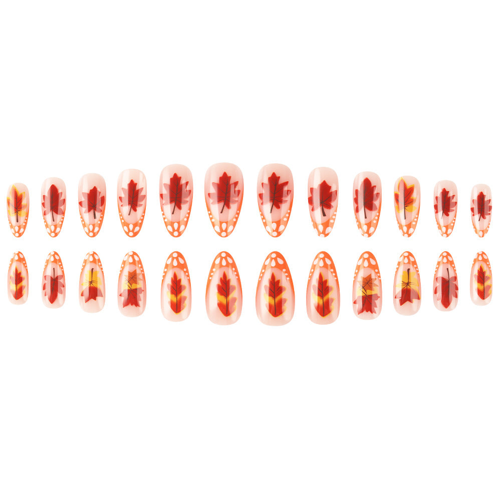 Extension per unghie in gel a tema autunnale