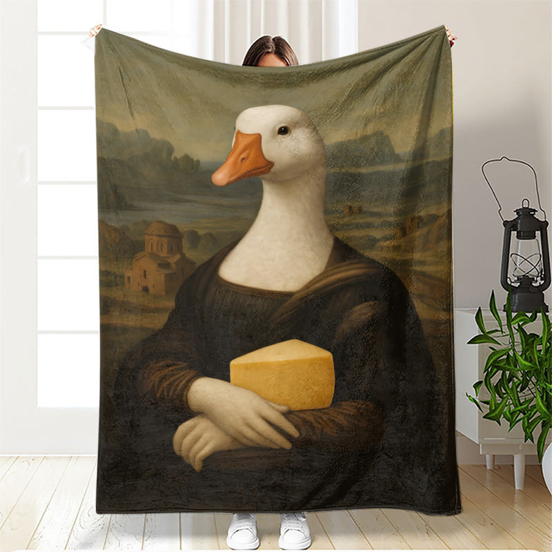 Coperta in pile artistica a tema gatto