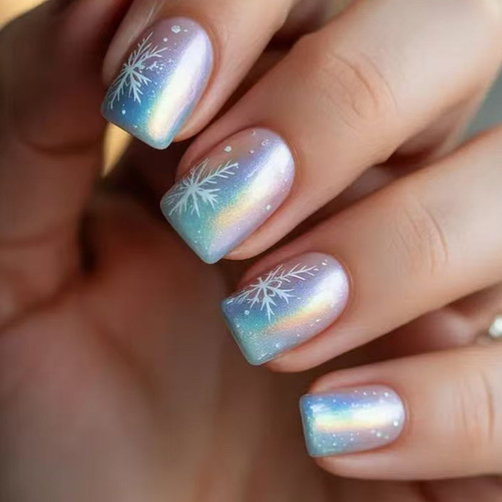 Nail art artistica del Paese delle Meraviglie Invernali