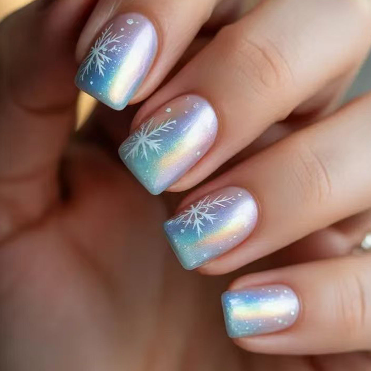 Nail art artistica del Paese delle Meraviglie Invernali
