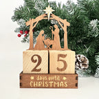 Calendario dell'Avvento natalizio in legno creativo fai da te