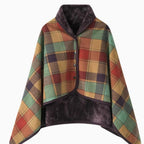Coperta poncho in pile da donna elegante e confortevole
