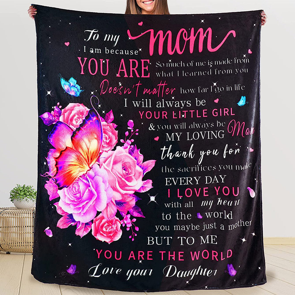 Coperta sentimentale in pile con grafica di un leone e un cucciolo e un messaggio sincero per papà