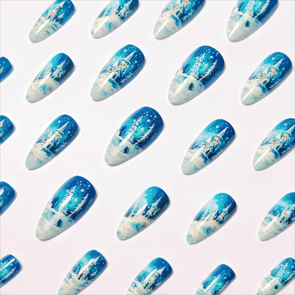 Nail art artistica a tema invernale