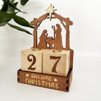 Calendario dell'Avvento natalizio in legno creativo fai da te