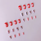 Set per unghie artificiali con motivi invernali e glamour disegni natalizi
