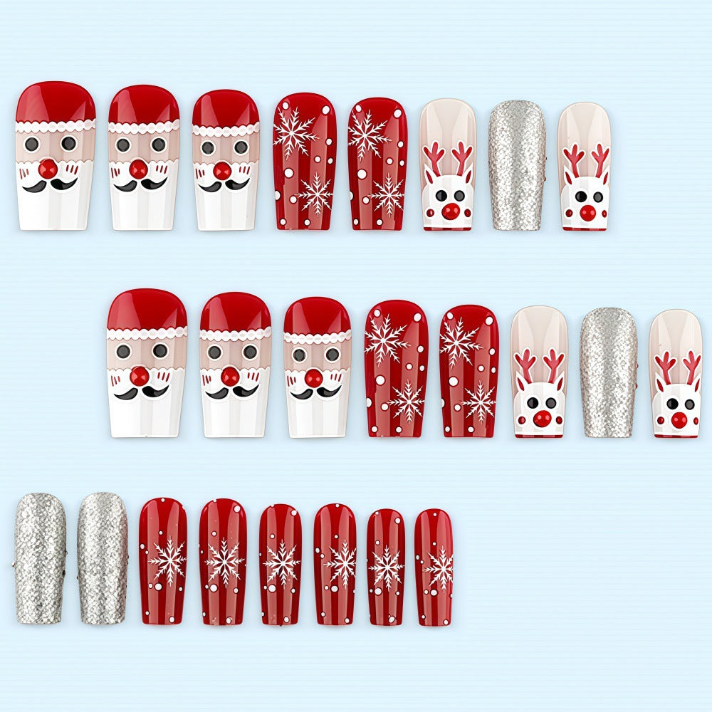 Set creativo per nail art con motivi natalizi festivi