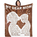 Coperta in pile con messaggio sentimentale per la festa della mamma