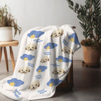 Coperta in pile con motivo simpatico gatto