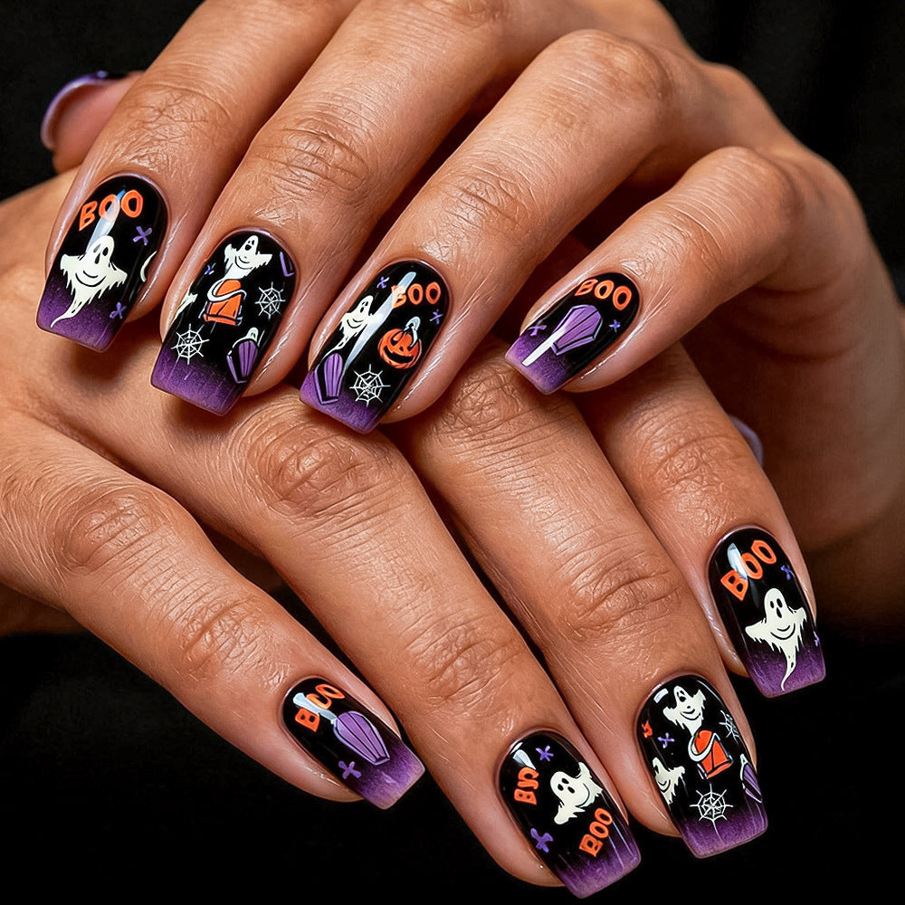 Divertente set per nail art a pressione a tema Halloween