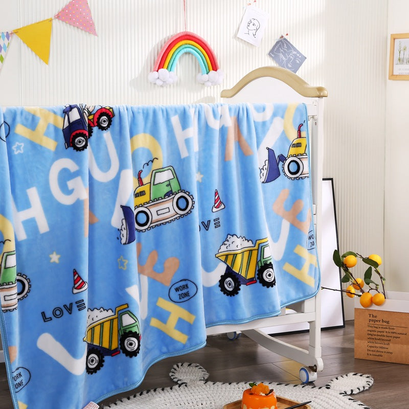 Coperta in pile con personaggio dei cartoni animati per bambini