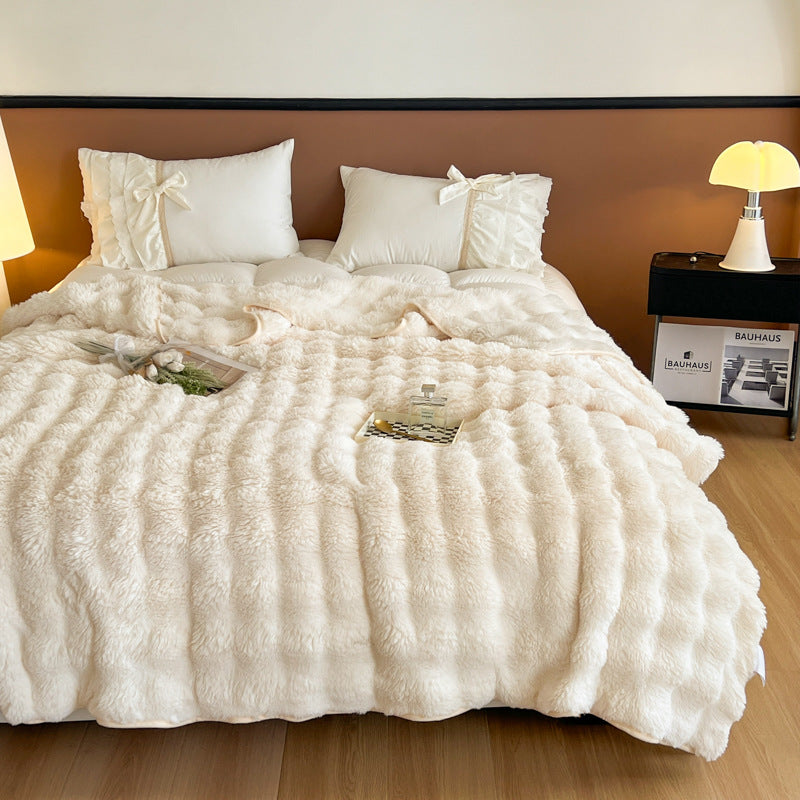 Coperta in pile testurizzato ultramorbido