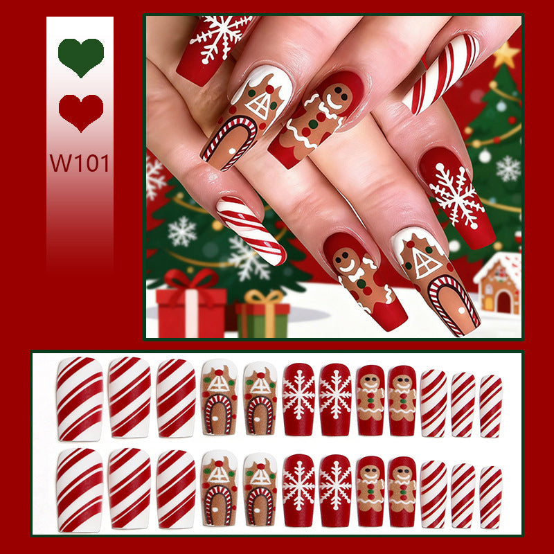 Set creativo per nail art con design natalizio festivo