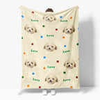 Coperta in pile con motivo simpatico gatto