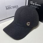 Berretto da baseball elegante in misto lana da donna