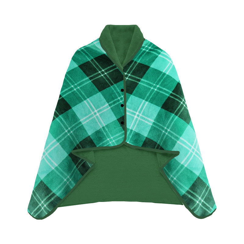 Coperta poncho in pile da donna elegante e confortevole