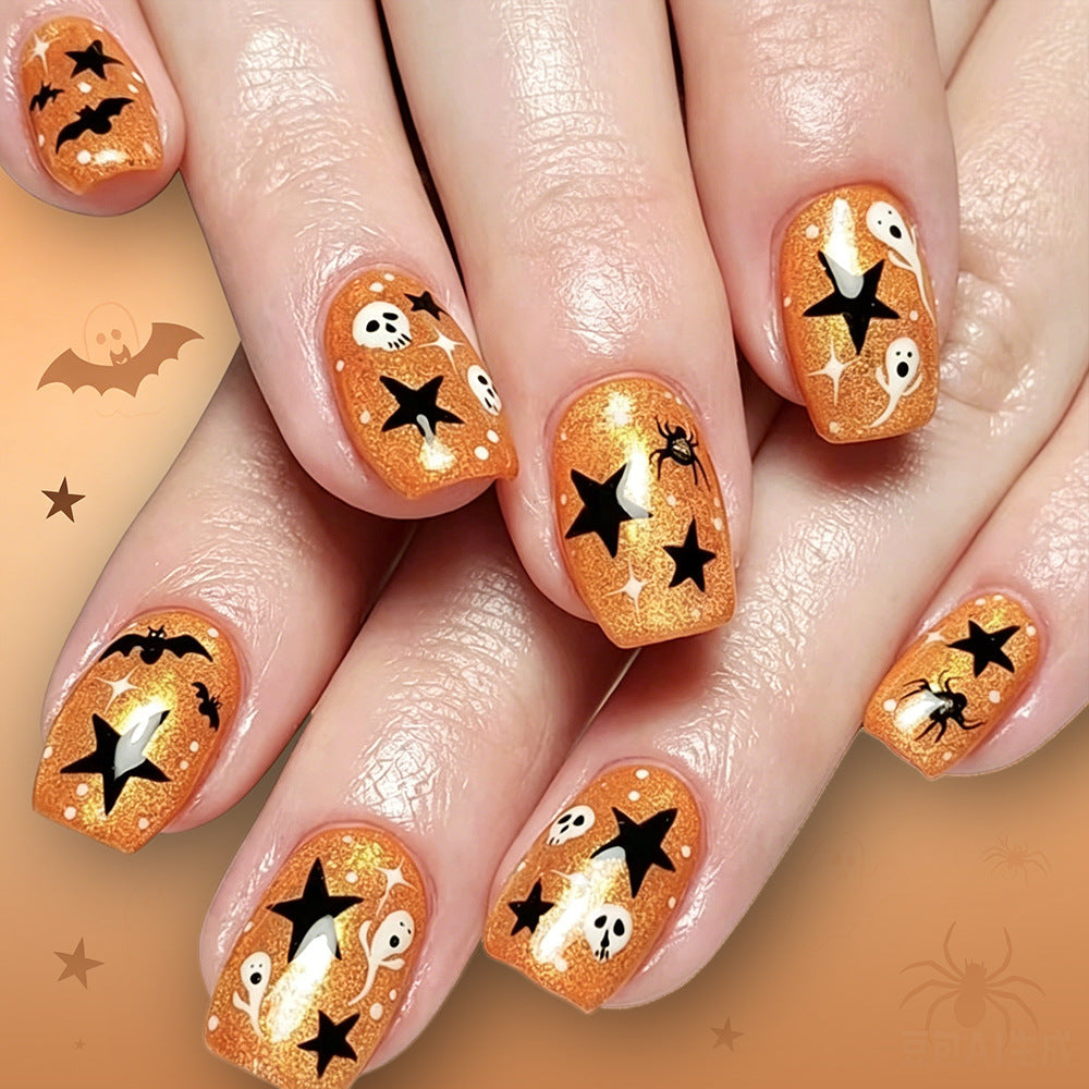 Nail art glitterata a tema Halloween