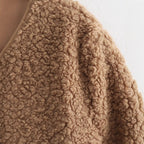 Giacca da donna in pile Teddy con cerniera frontale e tasche
